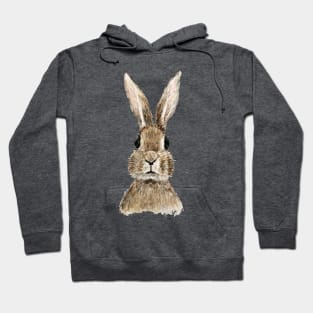 cute innocent rabbit watercolor Hoodie